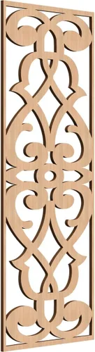 Miniatura 155 de 9 3/8"W x 24 3/8"H x 1/4"T Bellaire Decorativos Paneles de pared de madera calado, abedul