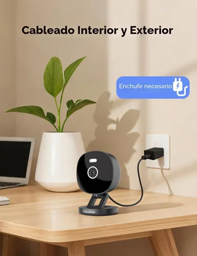 Miniatura 2 de Cámara de seguridad con cable 2K, interior/exterior para el hogar, mascotas, bebé, niñera, visión nocturna a color impermeable IP65, luz blanca
