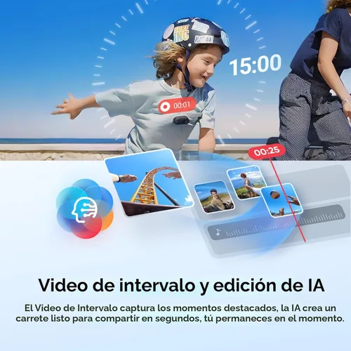 Miniatura 7 de Insta360 GO 3S - 128 GB Negro 4K Cámara de vlog pequeña y portátil, POVs manos libres, montaje en cualquier lugar, estabilización, vida útil