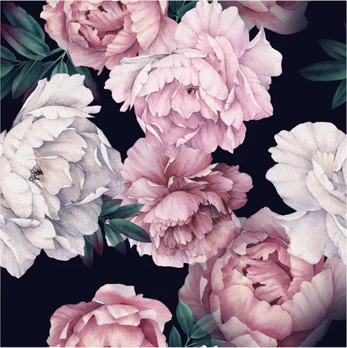 Miniatura 7 de Blooming Wall PS040 - Papel pintado autoadhesivo autoadhesivo de peonía fresca y rosa extraíble para despegar y pegar