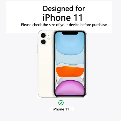 Miniatura 2 de Funda Translúcida Mate para iPhone 11, [Protección contra Caídas de Grado Militar de 10 Pies] Parachoques Protector Delgado Duradero Resistente a