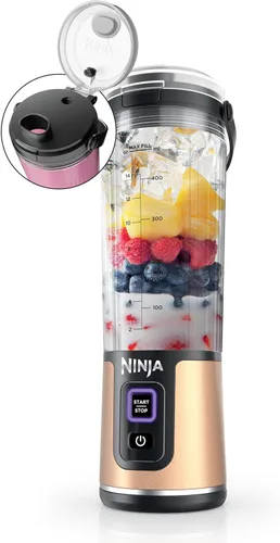 Miniatura 28 de Ninja BC151EM Blast Licuadora Portátil, Sin Cable, Recipiente de 18oz, Licuadora Personal para Batidos y Licuados, Libre de BPA, Tapa Hermética