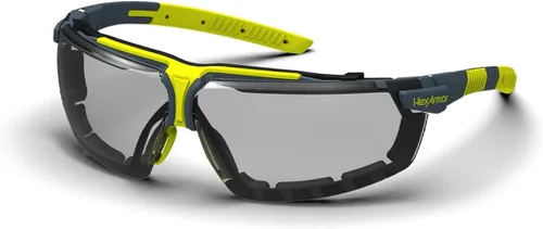 HexArmor VS300 Gafas de seguridad con brazos laterales ajustables Z87+ para hombres y mujeres Gris 23% con junta/antiniebla anti arañazos
