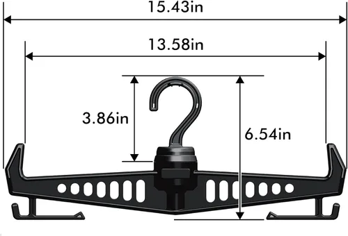Miniatura 4 de Percha resistente para chaleco táctico con gancho giratorio de 360°, ganchos de plástico estándar multiusos para armadura corporal, policía,