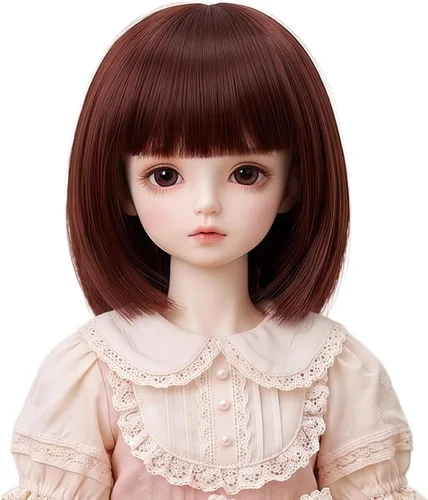 Miniatura 14 de Peluca larga recta de 8-9 pulgadas 1/3 BJD MSD DOD Pullip Dollfie peluca centro de separación DIY fabricación accesorios para el cabello