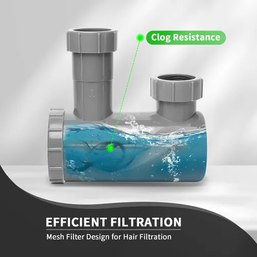 Miniatura 3 de MoyRetty Trampa universal para lavabo de champú y fregadero, se adapta a tubos de drenaje estándar de entrada y salida de 1-1/2 pulgadas