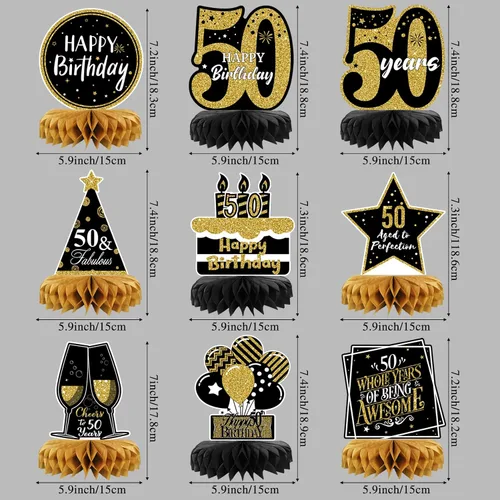 Miniatura 5 de 9 piezas de decoración de mesa de cumpleaños de 40 cumpleaños para mesas de cumpleaños de 40 cumpleaños para mesas de cumpleaños 40 para hombres