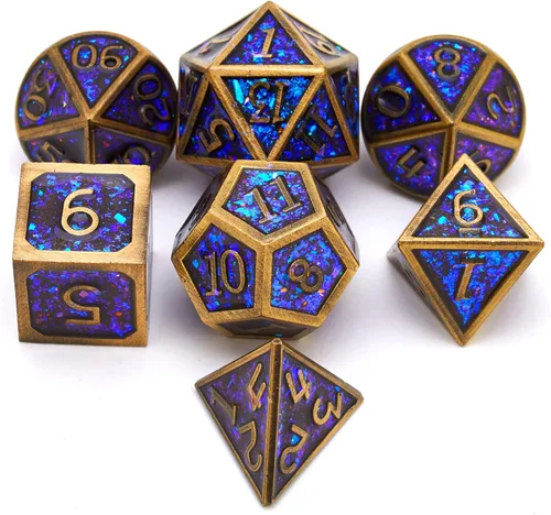 Miniatura 17 de Juego de dados de Dungeons and Dragons DND, juego de dados de resina poliédrica D&D, adecuado para juegos de rol, RPG, Pathfinder, juego de dados DND