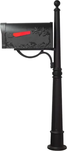 Miniatura 5 de SCB-1005_SPK600-BLK - Buzón de colibrí con poste de aluminio, color negro