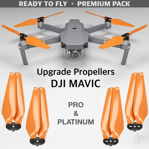 Miniatura 2 de Master Airscrew Hélices Stealth para DJI Mavic Pro y Platinum - Naranja, 4 piezas