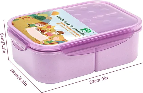 Miniatura 4 de MISS BIG® Lonchera Bento para adultos, fiambrera, a prueba de fugas, sin BPA y sin tintes químicos, para lavavajillas y microondas
