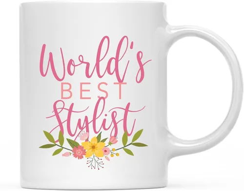 Miniatura 110 de Andaz Press Taza de café de 11 oz, regalo de broma de la mejor abbuela del mundo, diseño floral, paquete de 1