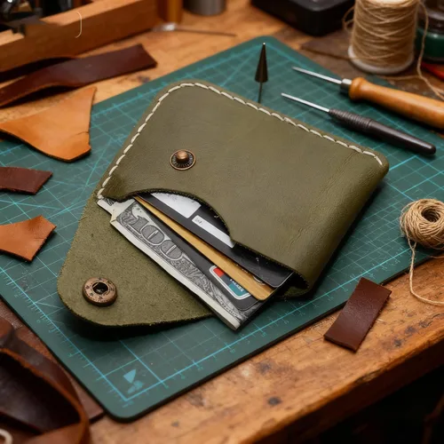 Miniatura 68 de Cartera organizadora de tarjetas de bolsillo frontal cosida a mano minimalista de cuero genuino para tarjetas, billetera con tarjetero pequeño, Negro