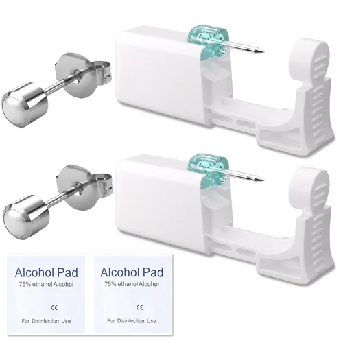 Miniatura 14 de Kit de perforación de orejas YINPAD - Pistola de perforación desechable cargada previamente con clavos de diferentes estilos de 5MM, kit