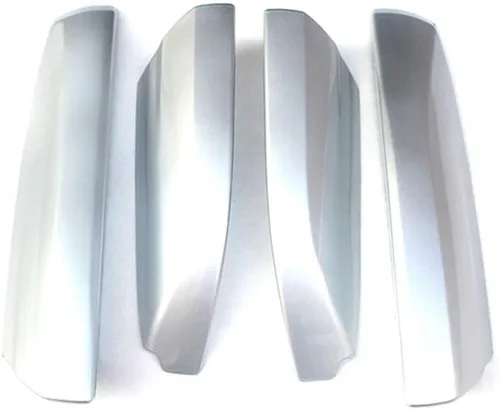 Miniatura 14 de Accesorios de coche negro brillante rieles de portaequipajes tapa de protección de extremo cubierta para Toyota Highlander 2008-2013