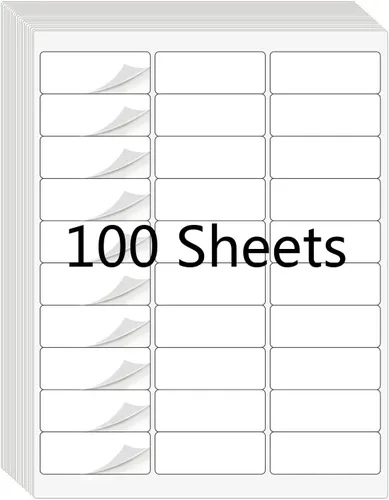 30 etiquetas blancas de dirección de envío de Logística de Amazon de 1 pulgada x 2-5/8 pulgadas para impresora láser y de inyección de tinta, 30 por