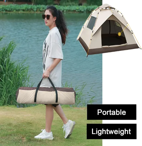 Miniatura 3 de Generic 2-4 Person Camping Dome Tent, Waterproof Windproof,Portable Tent Bag,Automatic Pop Up Camping Tent with 2 Doors and 2 Mesh