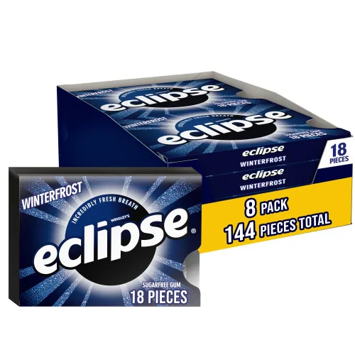 Miniatura 8 de ECLIPSE Goma de mascar sin azúcar de menta - 8 paquetes, 18 unidades cada paquete de goma de mascar