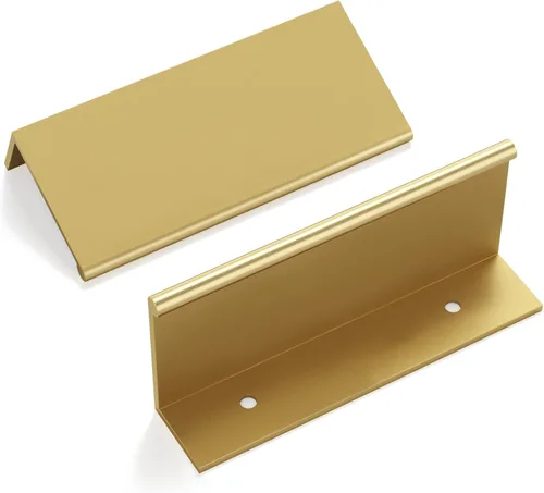 Miniatura 19 de Goldenwarm - Paquete de 10 tiradores negros de 2-1/2 pulgadas con borde de dedo, tiradores para cajones de cocina, color negro mate, manijas
