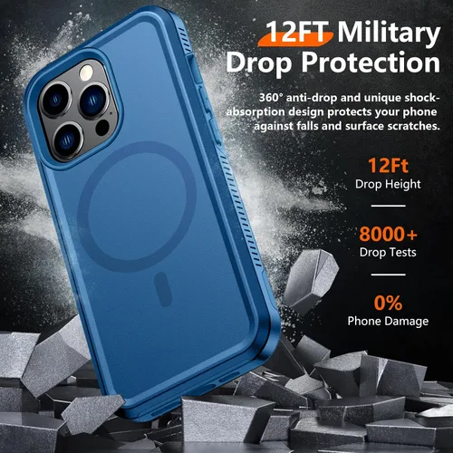 Miniatura 2 de Red2Fire Funda magnética fuerte para iPhone 12 Pro Max [compatible con MagSafe] con 2 unidades [protector de pantalla de vidrio templado] Funda