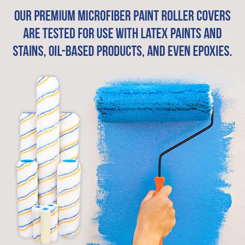 Miniatura 7 de Fundas para rodillos de pintura profesionales True Blue de 18 pulgadas, 18 pulgadas, mejores para todos los tipos de superficies de pintura, paquete