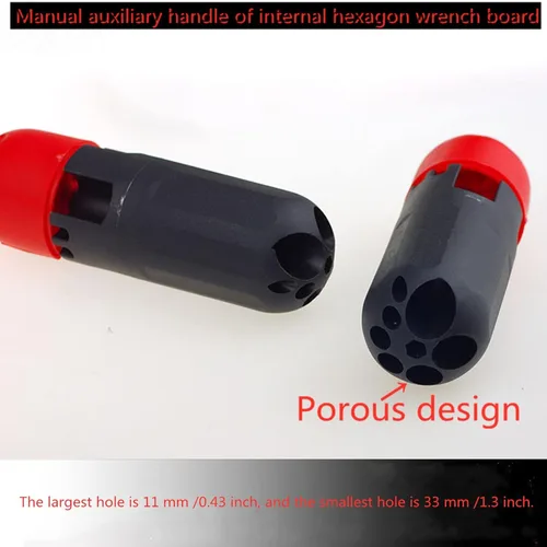 Miniatura 2 de skrnrhrery Barra de extensión de llave hexagonal, 6 piezas llave hexagonal interna manual mango auxiliar extensión de soporte de broca adaptar