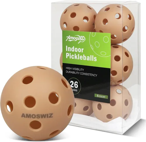 Miniatura 9 de Indoor Pickleball Balls, 6/12 Pack of 26 Holes Pickleballs, USAPA Approved Indoor Pickleballs Set, High Visibility Durable Pickle Balls for Training