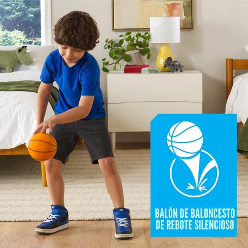 Miniatura 3 de EastPoint Sports Shh Sports - Juego de baloncesto para colocar sobre la puerta, bola de espuma silenciosa, tablero de 18 x 12 pulgadas, a partir