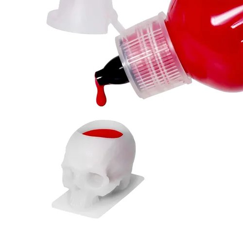 Miniatura 2 de Saferly Tapas de tinta de tatuaje de calavera para tatuaje, soporte de pigmento desechable con base, suministros de tatuaje de maquillaje permanente