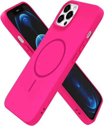 Miniatura 95 de oakxco Funda de silicona Mag Safe para iPhone 17 Pro Max, funda magnética delgada y fina compatible con carga inalámbrica MagSafe, bonita funda Negro