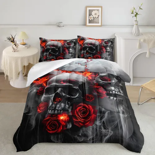 Miniatura 26 de AILONEN Juego de edredón de camuflaje para videojuegos, tamaño Queen, ropa de cama de microfibra con diseño de controlador de 3 piezas