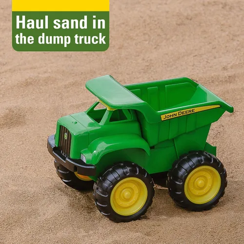Miniatura 5 de TOMY - Juego de vehículos John Deere – Incluye camión volquete y tractor de juguete con cargador para caja de arena, juguetes para exteriores