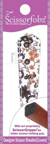Miniatura 77 de Fundas protectoras para tijeras de diseñador, 4 unidades, tamaño surtido, diseño floral victoriano azul #4-304 Jardín floral victoriano azul