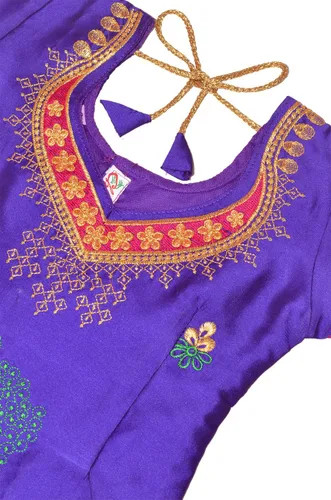 Miniatura 6 de Chandrakala Niños Pattu pavadai étnico tradicional Lehenga choli Chaniya Choli vestido falda Tops para niñas (KL107)