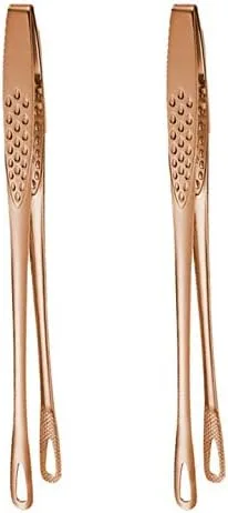 Miniatura 8 de Gold - Pinzas para servir alimentos, cocina, barbacoa, parrilla, freír, acero inoxidable, 2