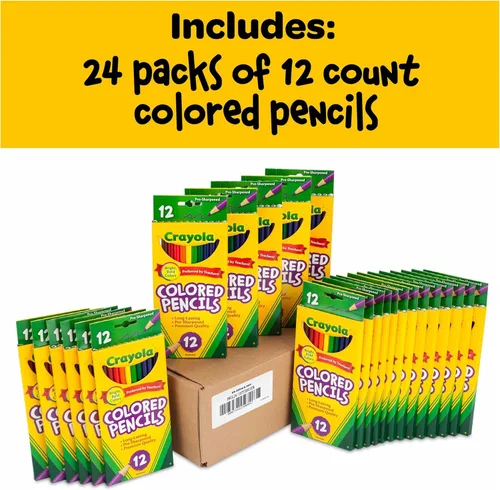 Miniatura 3 de Crayola Lápices de colores a granel, preafilados, 12 colores surtidos, paquete de 24