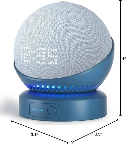 Miniatura 8 de Base de batería Liboer para Echo Dot 5ta Generación, base de batería portátil para Echo Dot 4ta Generación y soporte de batería para HomePod Mini