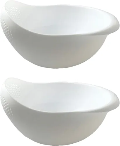Miniatura 5 de Colador de arroz 2 en 1, cesta de filtro de limpieza de verduras y frutas, 2 piezas resistentes y fáciles de usar accesorios de herramientas de Azul