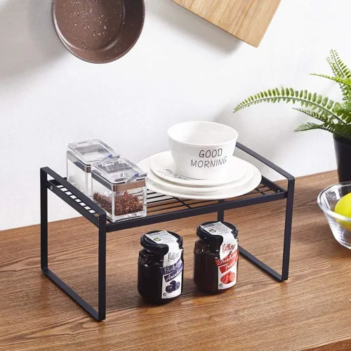 Miniatura 3 de Craftland Armario de cocina de hierro forjado y estante organizador de estantes de almacenamiento para especias, negro