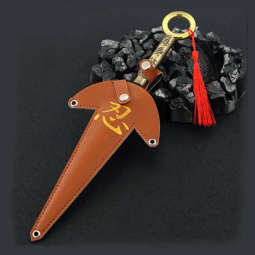 Miniatura 3 de QIDUDZ Namikaze Minato Kunai Yondaime, modelo de arma de 11.81 pulgadas, figura de acción de juguete de espada de metal ninja para regalo de niños
