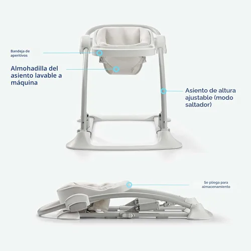 Miniatura 7 de Graco Jumpstart 4 en 1 - Saltador y Brincador Ajustable para Actividades Infantiles, Columpio Versátil para Bebé, Asiento de Piso y Silla para Niños