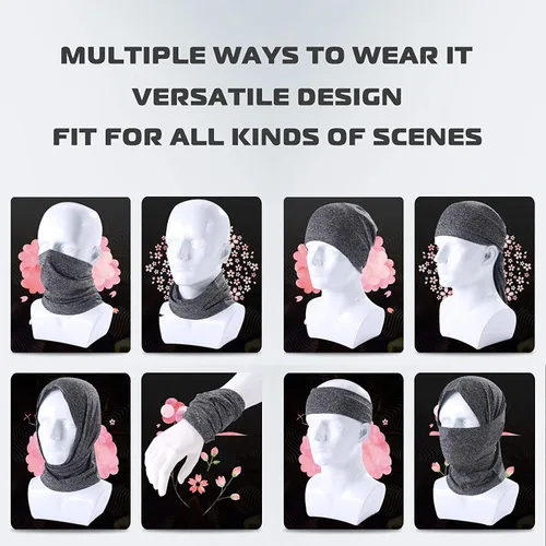 Miniatura 4 de Cuello térmico para inviernocuello polaina cara bufandacubrebocas para invierno, máscara de esquí - Pasamontañas para clima frio.