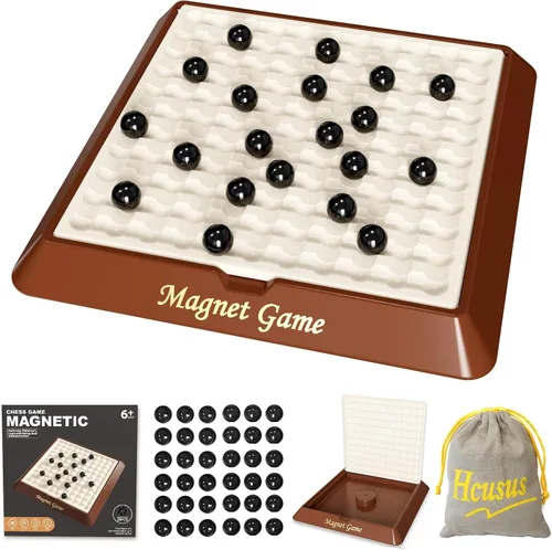 Juego Magnético, Juegos de Mesa para Adultos y Niños con Tablero de Almacenamiento, Juegos Familiares para Niños y Adultos, Juego Magnético de