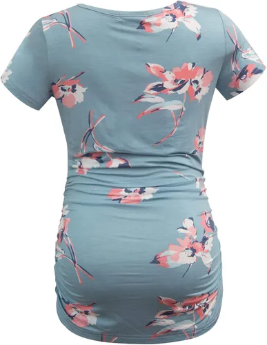 Miniatura 83 de Smallshow - Camiseta de maternidad para mujer, diseño de lados fruncidos, tipo túnica, prendas para el embarazo