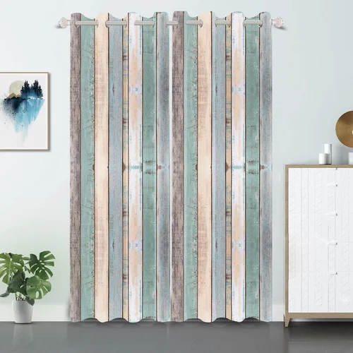 Miniatura 66 de Cortinas rústicas para ventana de puerta de granero, puerta de madera gris, puerta de garaje, tratamiento de ventana para sala de estar, dormitorio