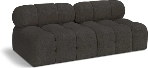 Miniatura 17 de Meridian Furniture 611Cream-S68A Colección Ames Moderno Sofá modular contemporáneo con tela de boucle color crema, modular para crear