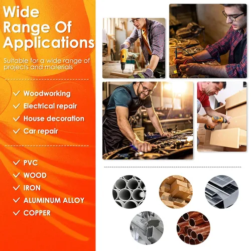 Miniatura 6 de THINKWORK Juego de brocas combinadas, 6 piezas 3 en 1 con revestimiento de titanio negro antióxido, herramienta de broca de rosca con punta de rosca