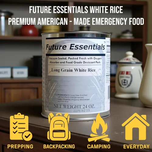 Miniatura 7 de Future Essentials Arroz blanco de grano largo – Arroz blanco crudo cultivado en Estados Unidos con vida útil de 25 años – Alimento de emergencia