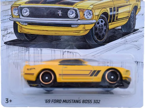 Miniatura 2 de Hot Wheels Detroit Muscle '69 Ford Mustang Boss 302 - Auto fundido a troquel
