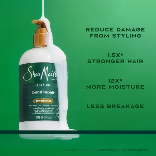 Miniatura 4 de Shea Moisture Acondicionador de reparación de bonos, el aceite Amla fortalece y repara los lazos del cabello con tecnología Hydroplex y aceite Amla